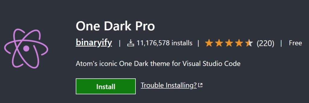One Dark Pro