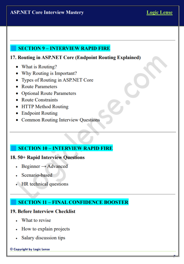 Netcare Interview Questions Script Complete .NET Interview Notes: Zero to hero - Logic Lense