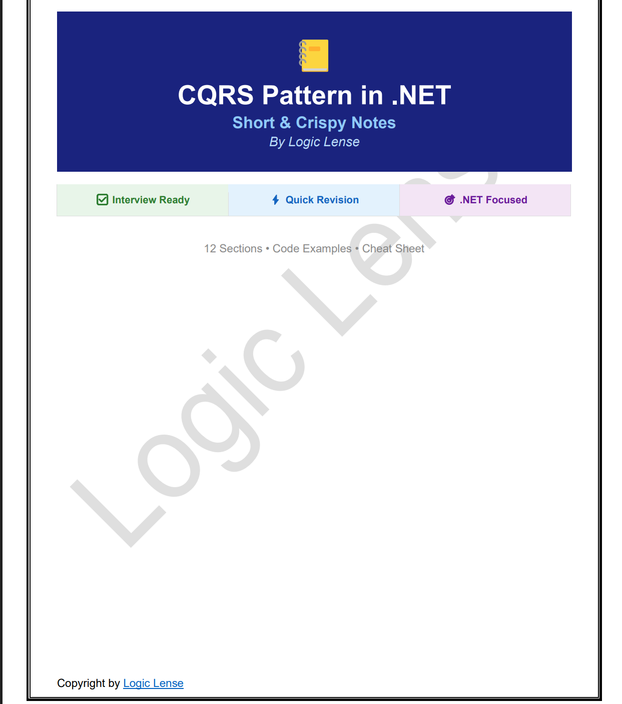 CQRS Pattern In .NET